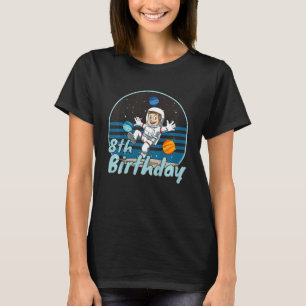 T-shirt Astronaut Enfants 8e anniversaire Space Kids Party
