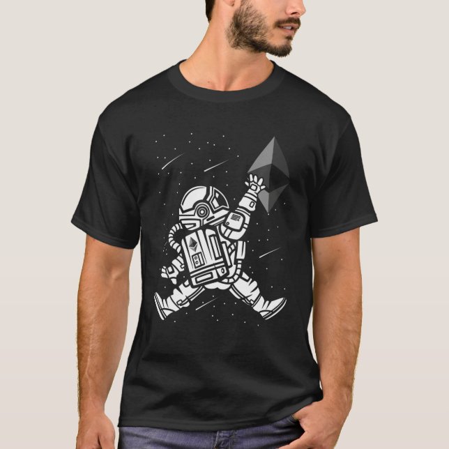 T-shirt Astronaut Ethereum pièce Crypto jeton Cryptocurren (Devant)