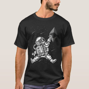 T-shirt Astronaut Ethereum pièce Crypto jeton Cryptomonnai