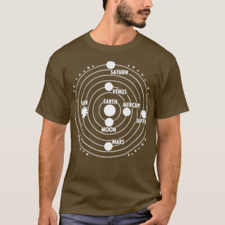 T-shirt Astronaut Journée de l'espace Planètes univers Lun