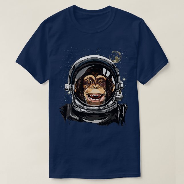 T-shirt Astronaut Monkey Exploration spatiale Amateur en a (Design devant)