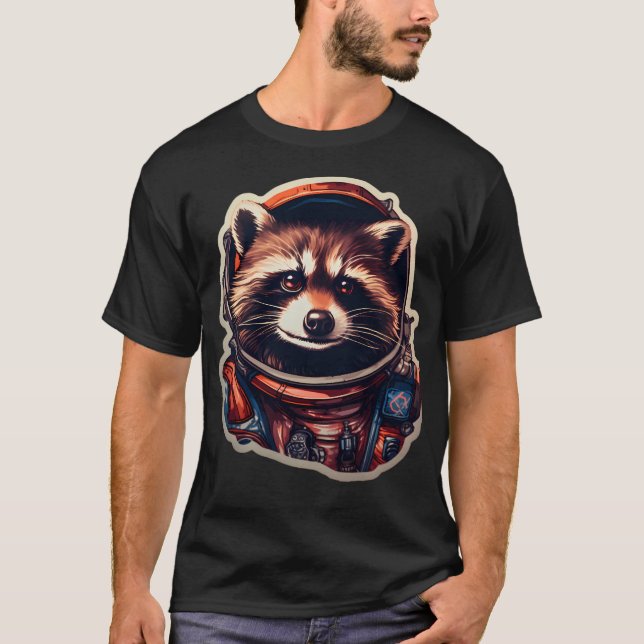 T-shirt Astronaut Raccoon (Devant)