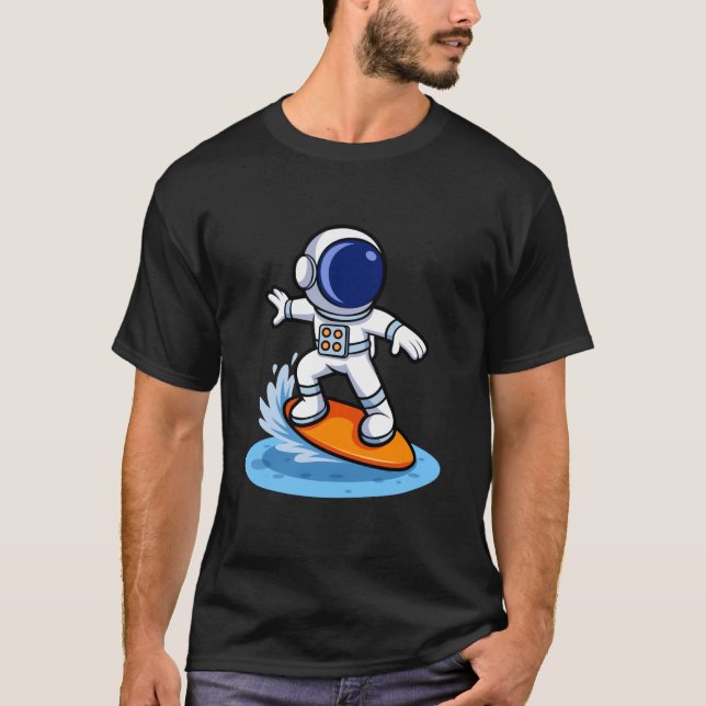 T-shirt Astronaut Surfing Adventure (Devant)