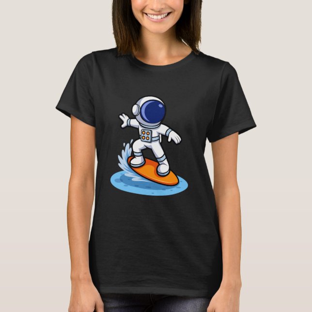 T-shirt Astronaut Surfing Adventure (Devant)