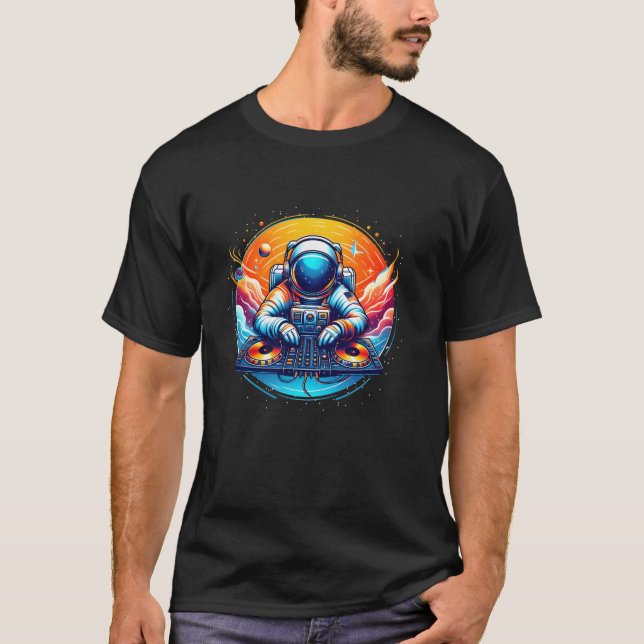 T-shirt Astronaut Surreal Music DJ Psytrance Techno EDM Fe (Devant)