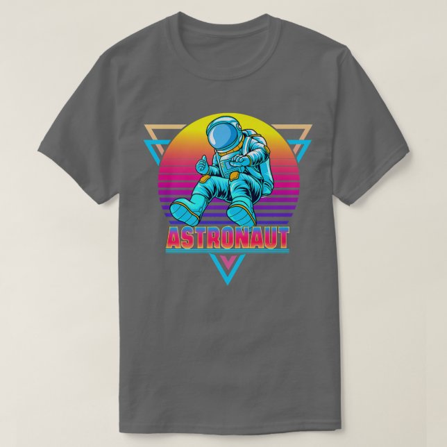 T-shirt Astronaut Vaporwave Retro Aesthetic 90s  (Design devant)