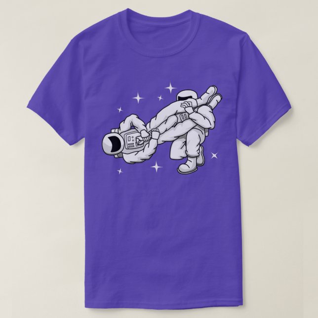 T-shirt Astronaut Weltraum Jiu Jitsu Karate Kampfsport (Design devant)