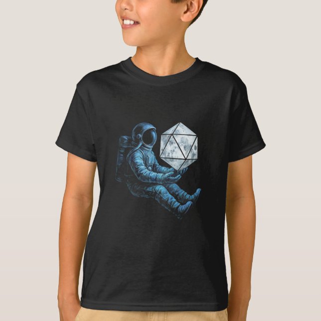 T-shirt Astronaut with Moon Dice (Devant)