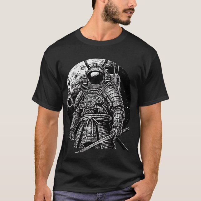 T-shirt Astronauta Samurai Luna (Devant)