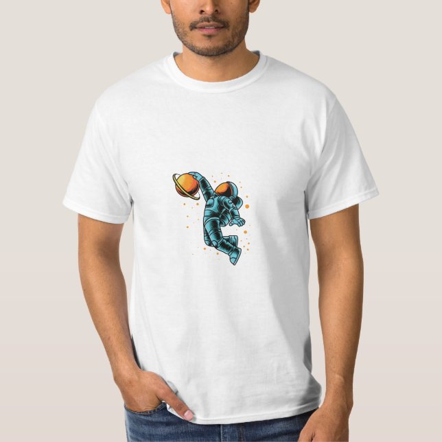 T-shirt Astronaute Arrière - plan blanc (Devant)
