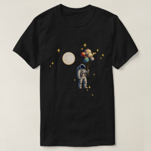 T-shirt Astronaute avec ballons de planètes Création d'e
