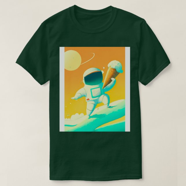 T-shirt Astronaute avec glace 2 (Design devant)