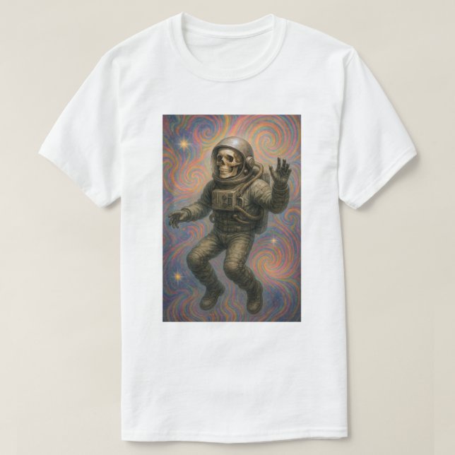 T-shirt Astronaute de base du squelette (Design devant)