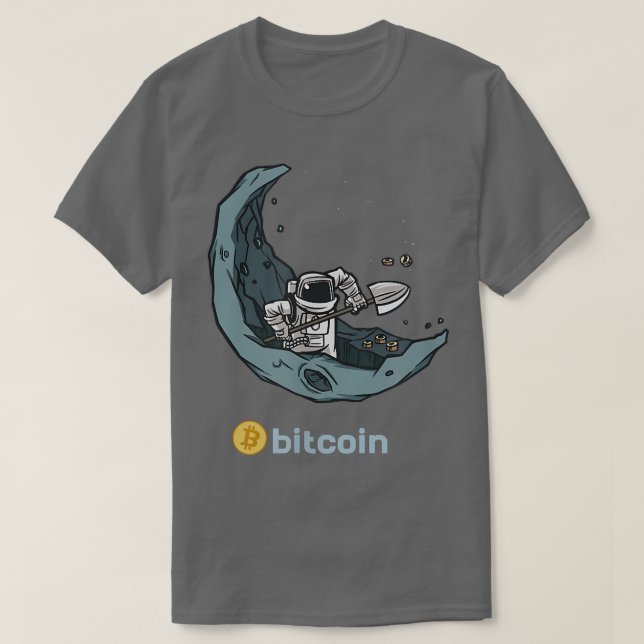 T-shirt Astronaute de Bitcoin Mining HODL BTC Cryptomonnai (Design devant)