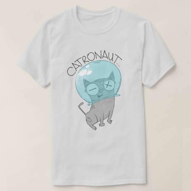 T-shirt astronaute de chat (Design devant)