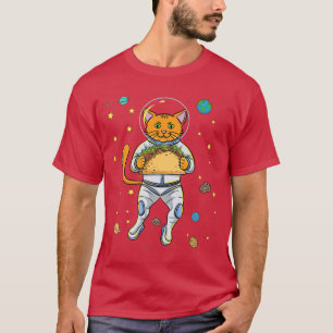 T-shirt Astronaute De Chat Avec Taco