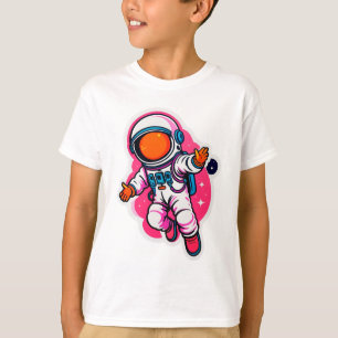 T-shirt Astronaute de dessin animé mignon