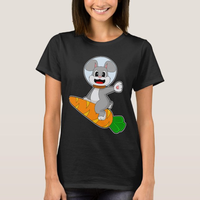 T-shirt Astronaute de la carotte de lapin (Devant)