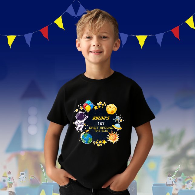 T-shirt Astronaute de l'espace extra-atmosphérique Galaxy  (Outerspace Kids Birthday Boy Party T-shirt.)