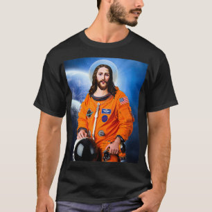 T-shirt Astronaute de l'espace Jésus Athéiste Science
