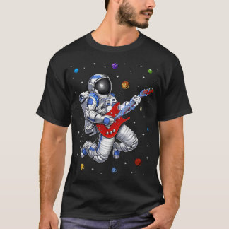 T-shirt Astronaute de l'espace jouant de la guitare