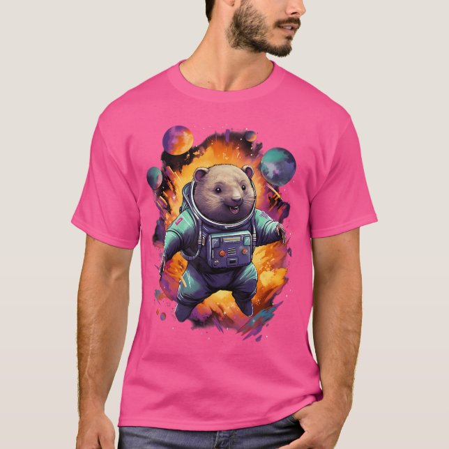 T-shirt Astronaute de l'espace Wombat (Devant)