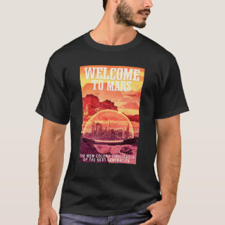 T-shirt Astronaute de Mars Bienvenue sur Mars