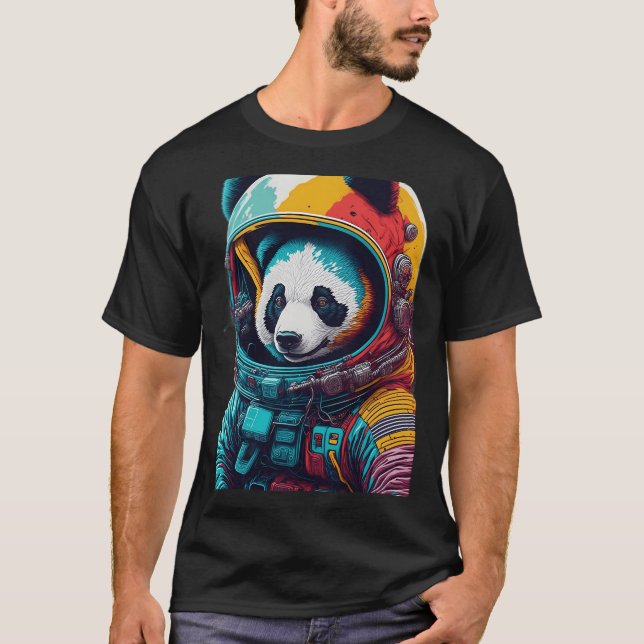 T-shirt Astronaute de Panda (Devant)
