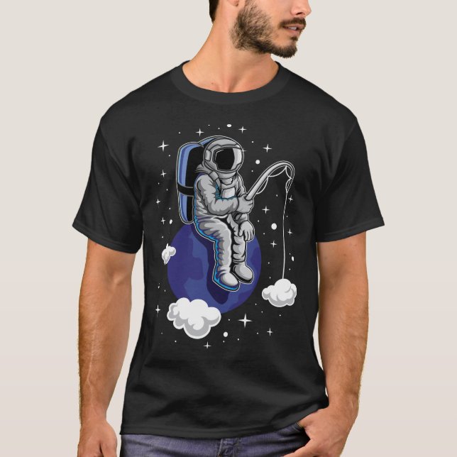 T-shirt Astronaute de pêche (Devant)