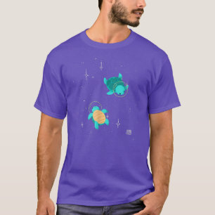 T-shirt Astronaute Des Tortues Spatiales Dans L'Amour Des