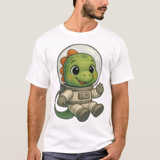 T-shirt Astronaute Dinosaure Aquarelle Cute Exploration Sp