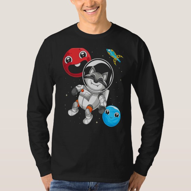 T-shirt Astronaute du Panda Space Raccoon (Devant)