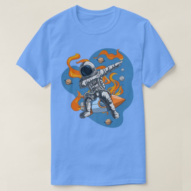 T-shirt Astronaute Espace Dabbing Spaceman Moon Mars Planè (Design devant)