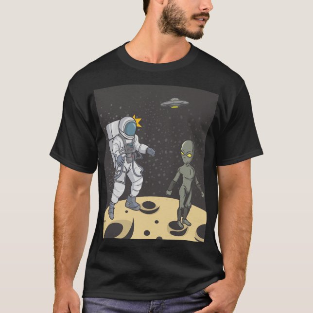 T-shirt Astronaute et alien (Devant)