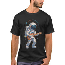 astronaute jouant de la guitare