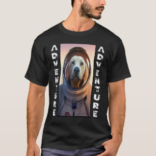 T-shirt Astronaute Labrador Retriever dans une aventure câ