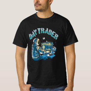 T-shirt Astronaute négociant en bourse dans l'espace