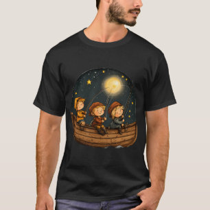 T-shirt Astronaute pêchant une étoile scintillante