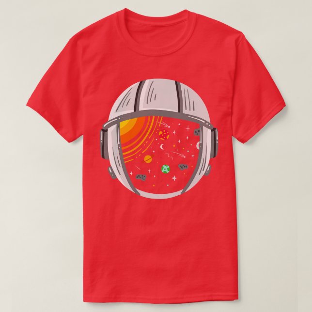 T-shirt Astronaute Planètes spatiales (Design devant)