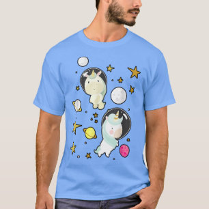 T-shirt Astronaute Planètes spatiales Magique Unicorne Amo