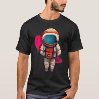 T-shirt Astronaute Pose cool Avec Skateboard