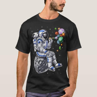T-shirt Astronaute soufflant des bulles
