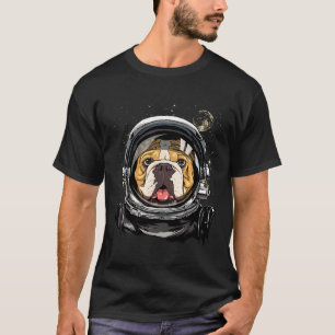 T-shirt Astronaute spatial américain Bulldog Galaxy Astron
