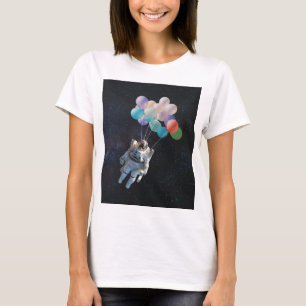 T-shirt Astronaute Stars & Space Colorful Balloons