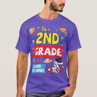 T-shirt Astronaute Student Happy Back School To 2nd Grade 