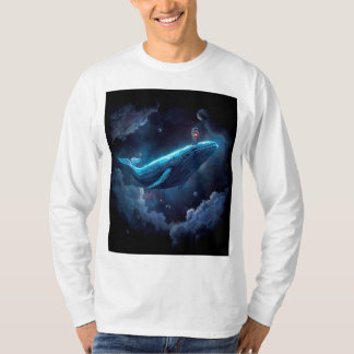 T-shirt Astronaute sur baleine
