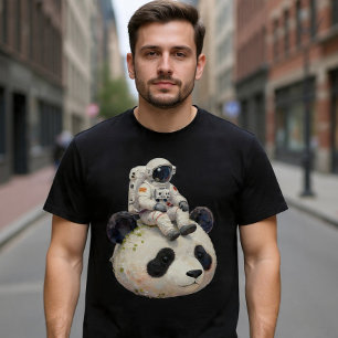 T-shirt Astronaute sur un panda spatial surréaliste, étran