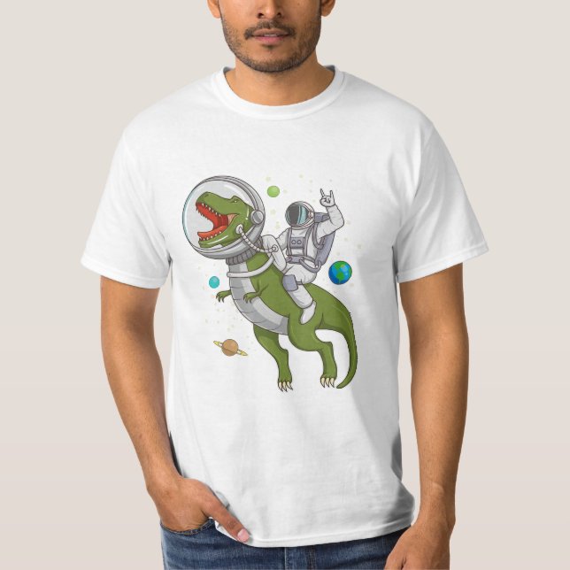 T-shirt Astronaute - T-Rex Dinosaur Astro T-Rex Space  (Devant)
