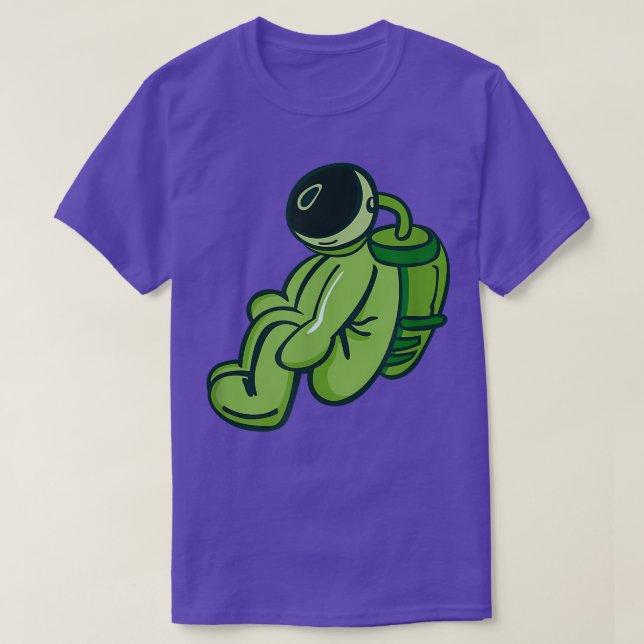 T-shirt Astronaute vert ASTRO NAUT (Design devant)