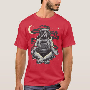 T-shirt Astronaute Yoga Algorand ALGO Coin To The Moon Cry